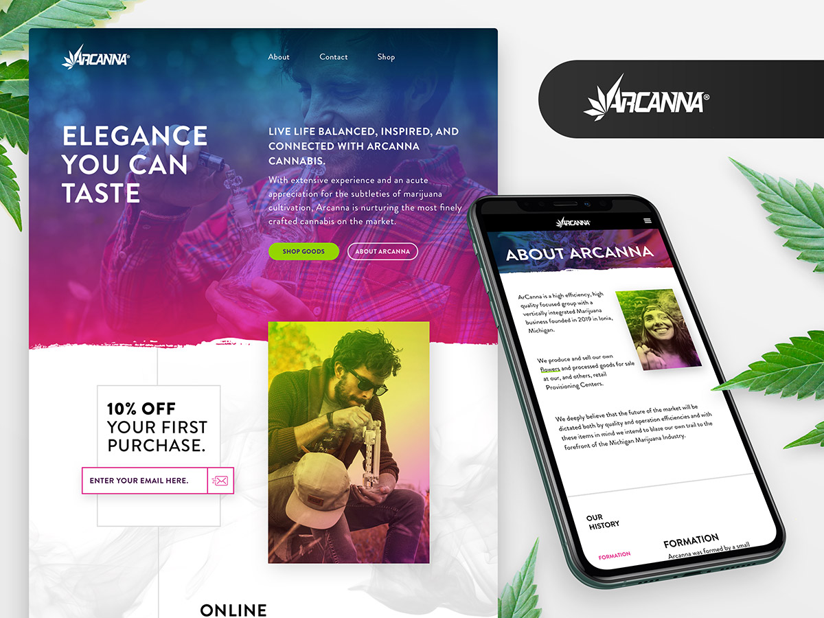 Arcanna Homepage Design